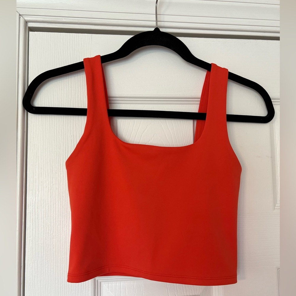 Express Body Contour Square Neck Tank Size XS Orange